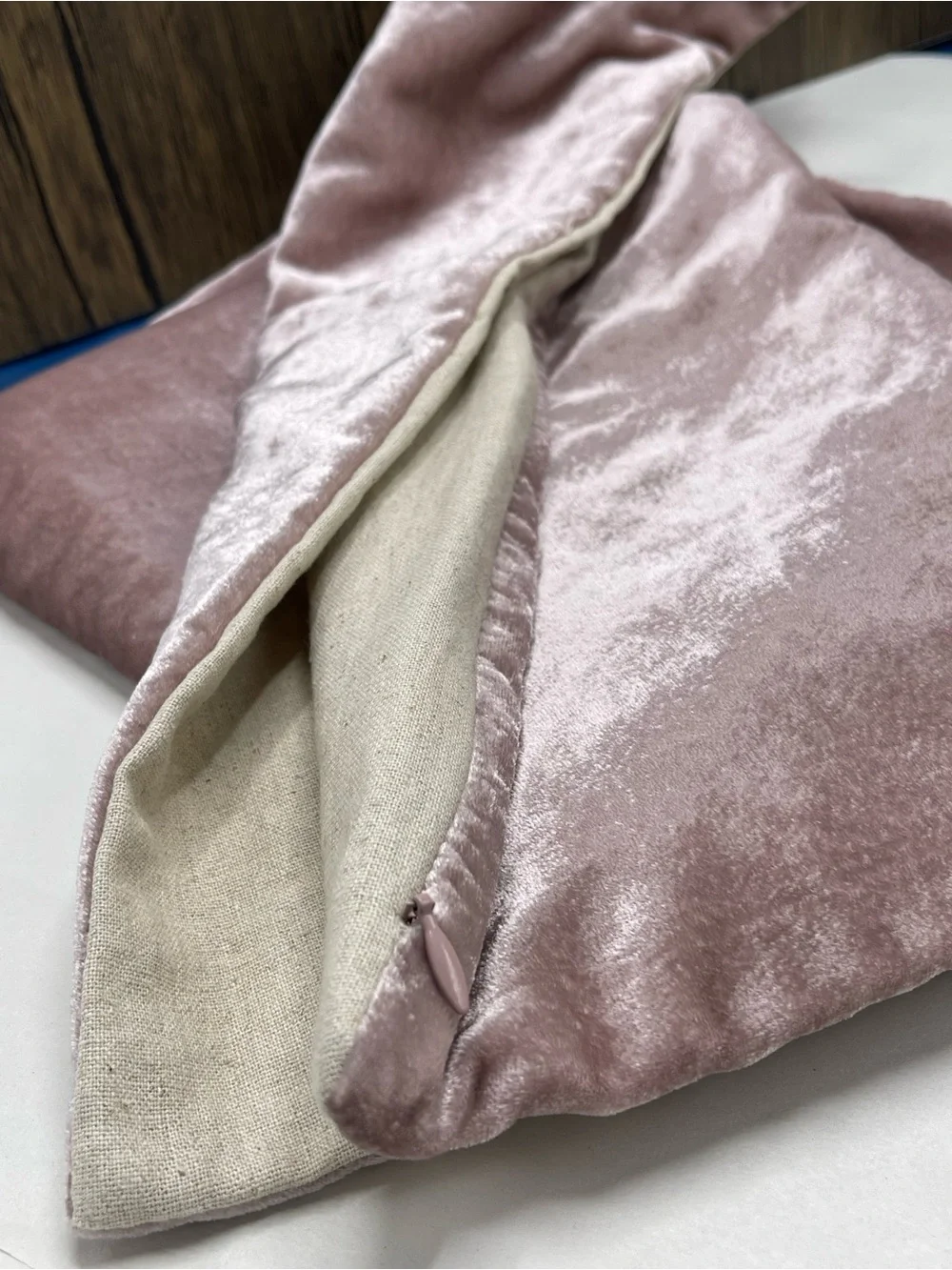 West Elm Lush Velvet Pillow Cover Dusty Blush 20x20 Set of 2